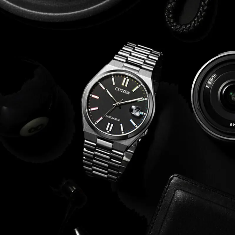 Citizen Tsuyosa Automatic Black Rainbow Hour Dial Men’s Watch- NJ0151-53E